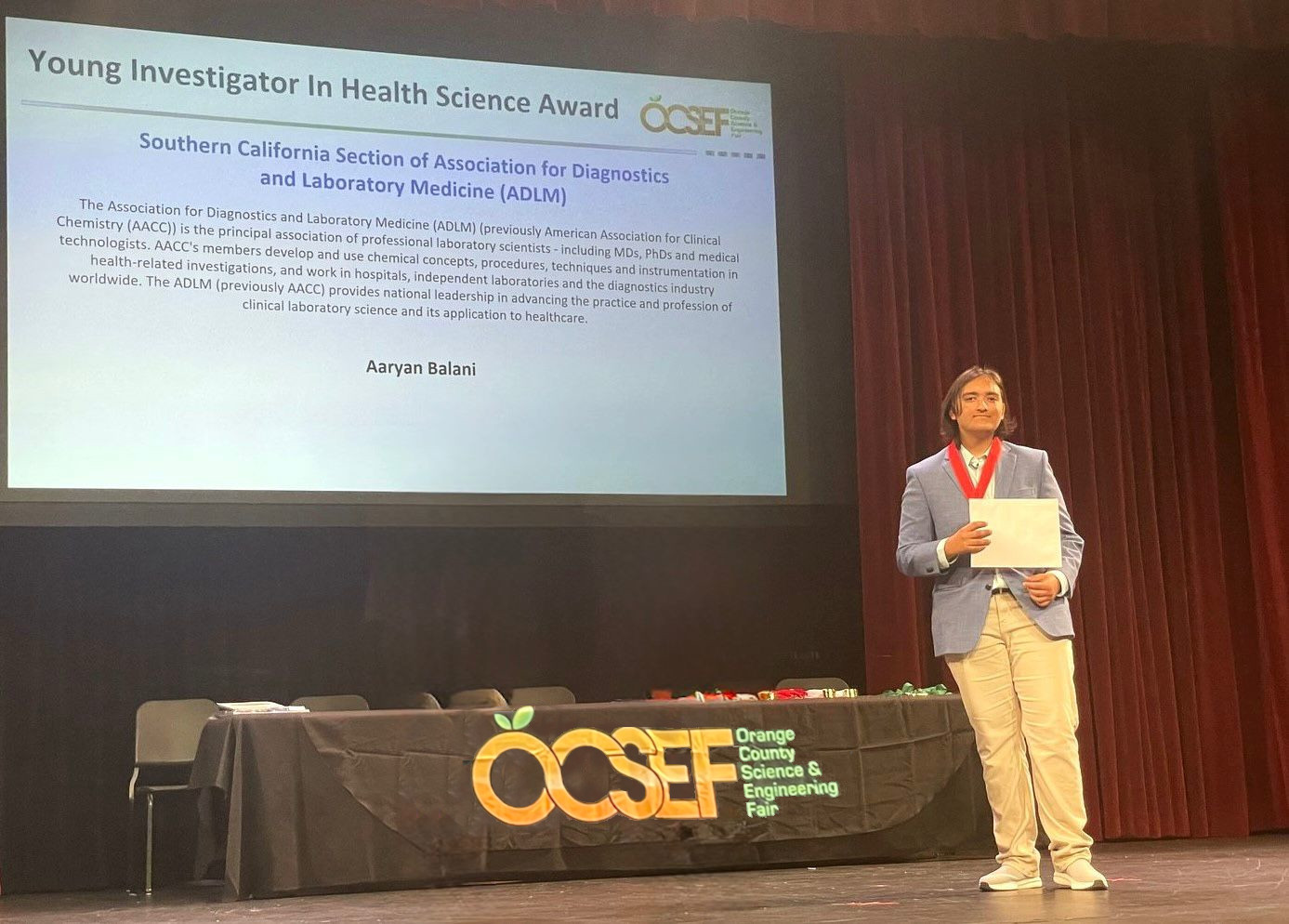 ADLM Award, OCSEF 2026